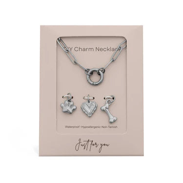 Stainless Steel Pet Charm Holder Necklace Gift Set
