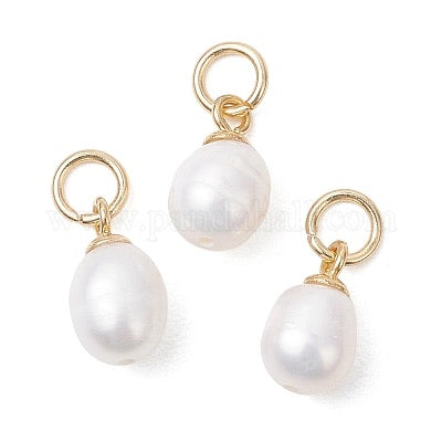Stainless Steel Pearl Charm