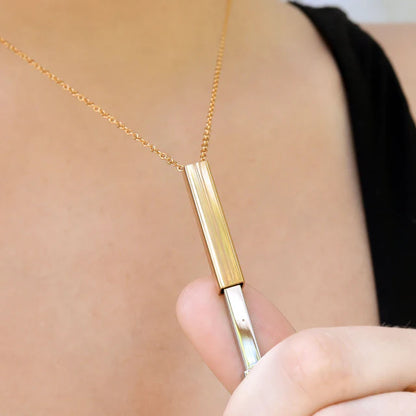 Hidden Message Sliding Bar Necklace